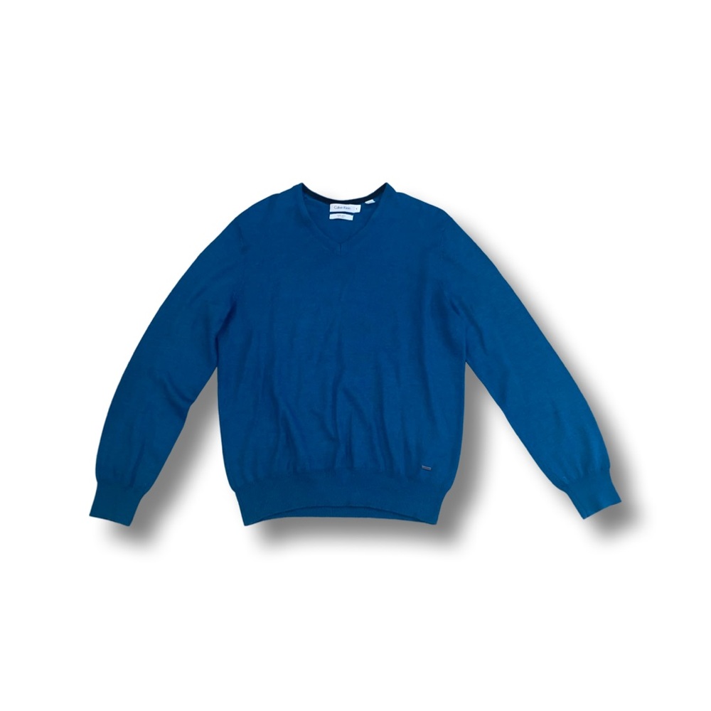 Calvin Klein Fine Italian Cloth Blue Sweater - M